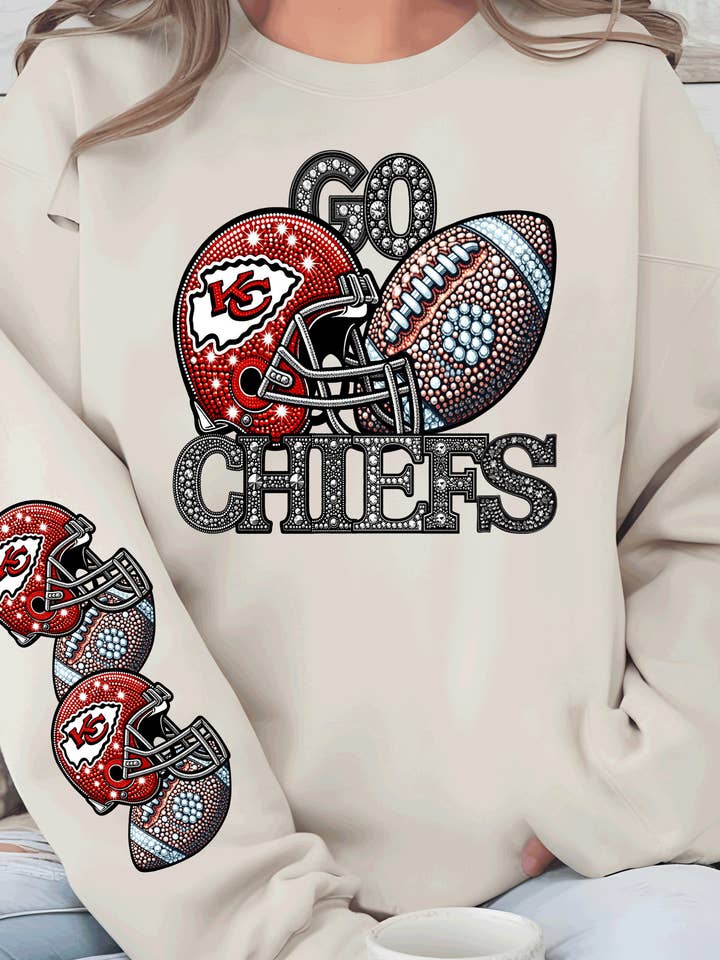 Faux Chiefs de Kansas City en route pour le Superbowl de football américain pour la vente par A Blessed Texas Mess Boutique