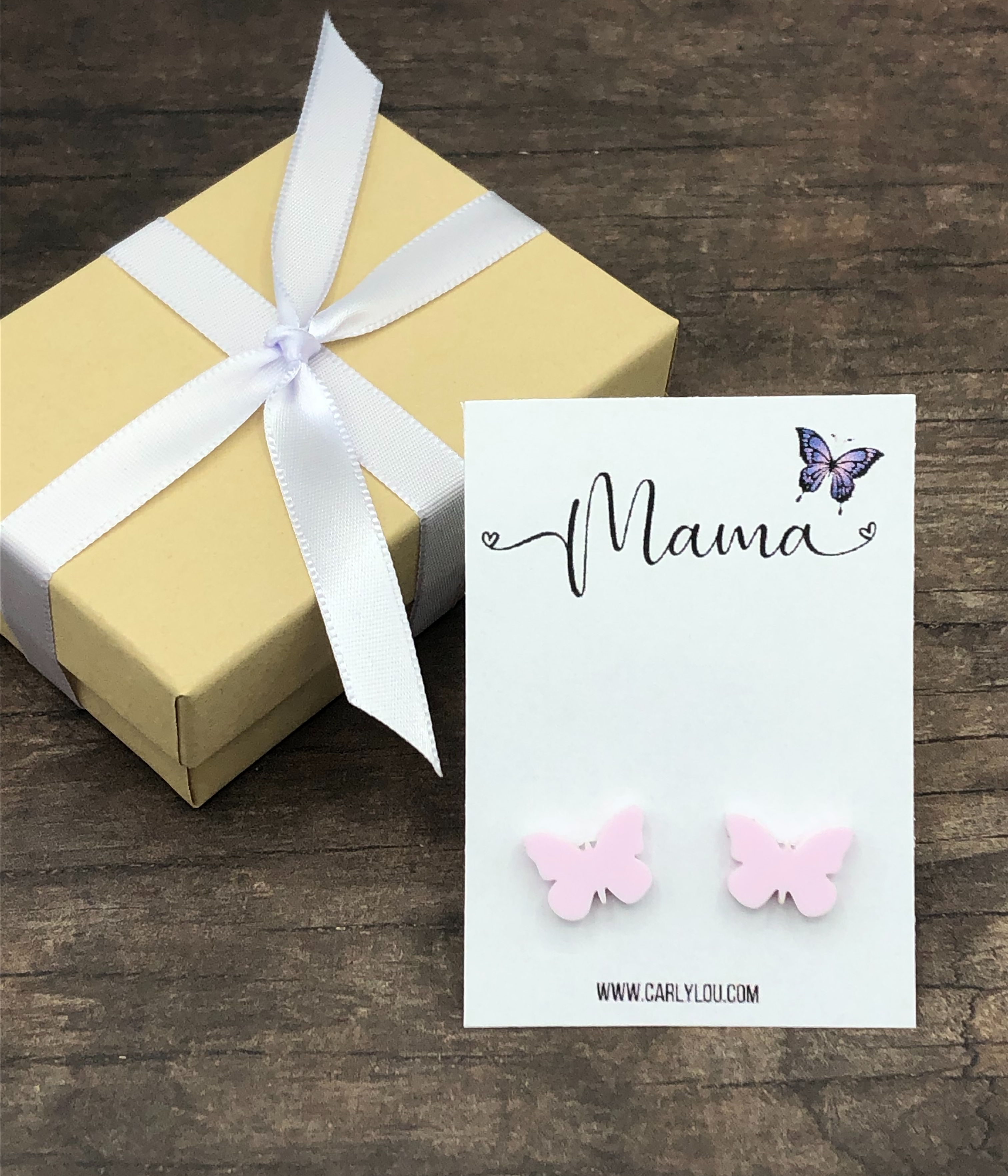 Carly Lou - Wholesale Stud/Post Earrings - Mama Butterfly Earrings - Mom Gift - Butterfly Earrings7