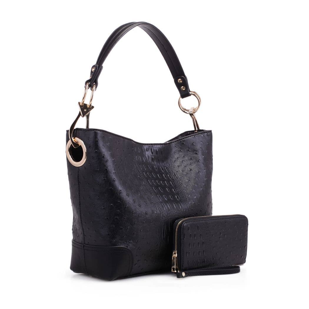 MKF Collection - Wholesale Shoulder Bag - Women's - MKF Collection Wandy Soft Vegan Leather Hobo and Wallet Set1