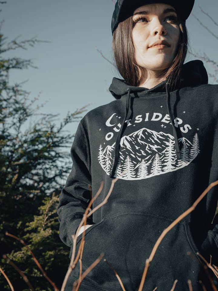 Outsiders Black Hoodie for wholesale by Woodlands