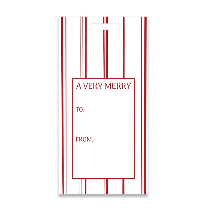 A Very Merry Letterpress Holiday Gift Tag for wholesale by Stack Paper Press
