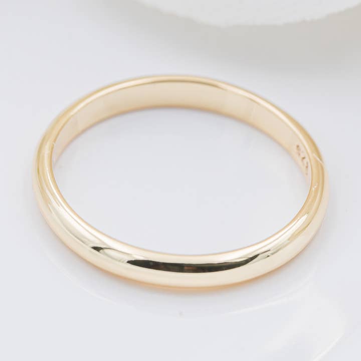 Bague pour bébé en or plaqué or 14 carats - Bracelet de 2 mm pour la vente par Cherished Moments