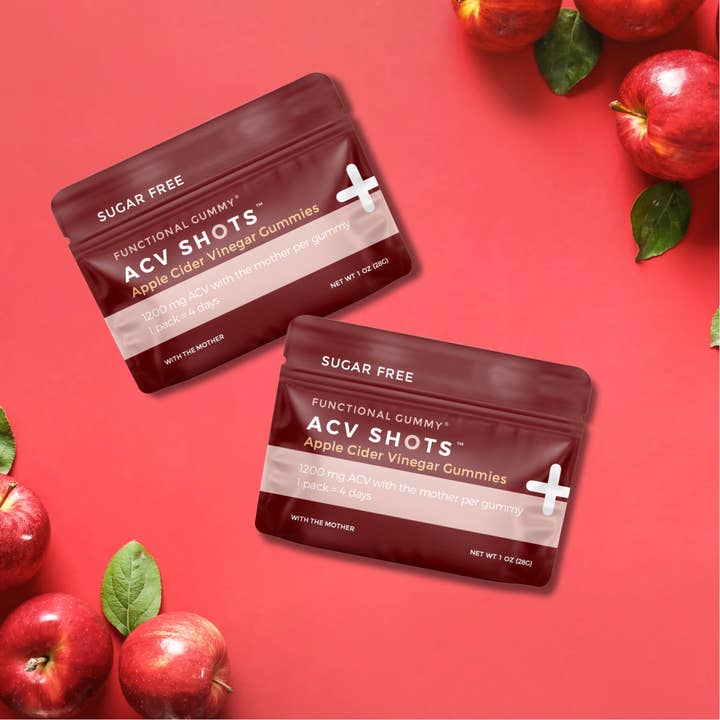 Seattle Gummy Company - Wholesale Oral Supplement/Vitamin - Apple Cider Vinegar Shots SUGAR FREE 48-Servings | 12-Pack