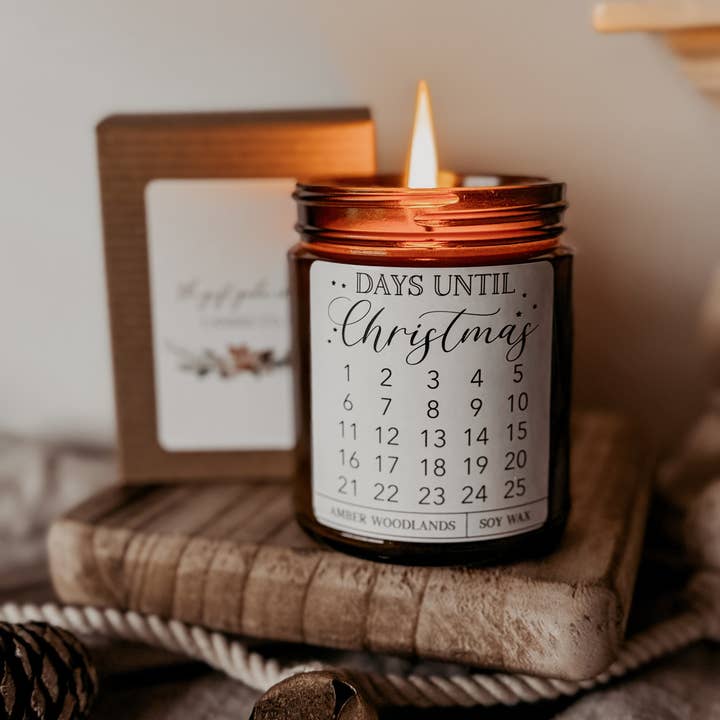 The Gift Gala Shop Candle Co. - Wholesale Jar/Filled Candle - 9 oz Advent Calendar Soy Candles | Rustic Christmas Candles4