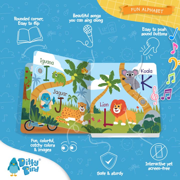 Ditty Bird – wholesale Book – Kids – Fun Alphabet | ABC Song | Ditty Bird Baby Sound Book