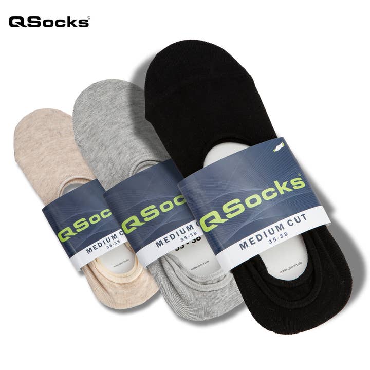 Chaussettes ballerines à coupe moyenne pour femmes et hommes 6 paires pour la vente par QOLONIA