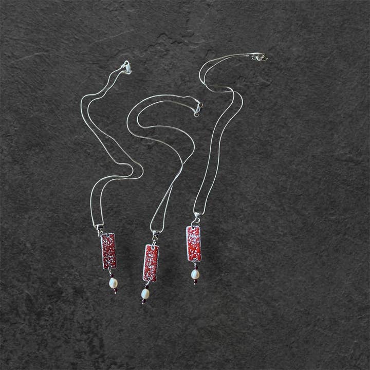 Buckaroo Bling LLC dba Bling Boheme - Wholesale Pendant/Charm Necklace - Final Clearance 16-inch Silver & Enamel Necklace - Lot of 34