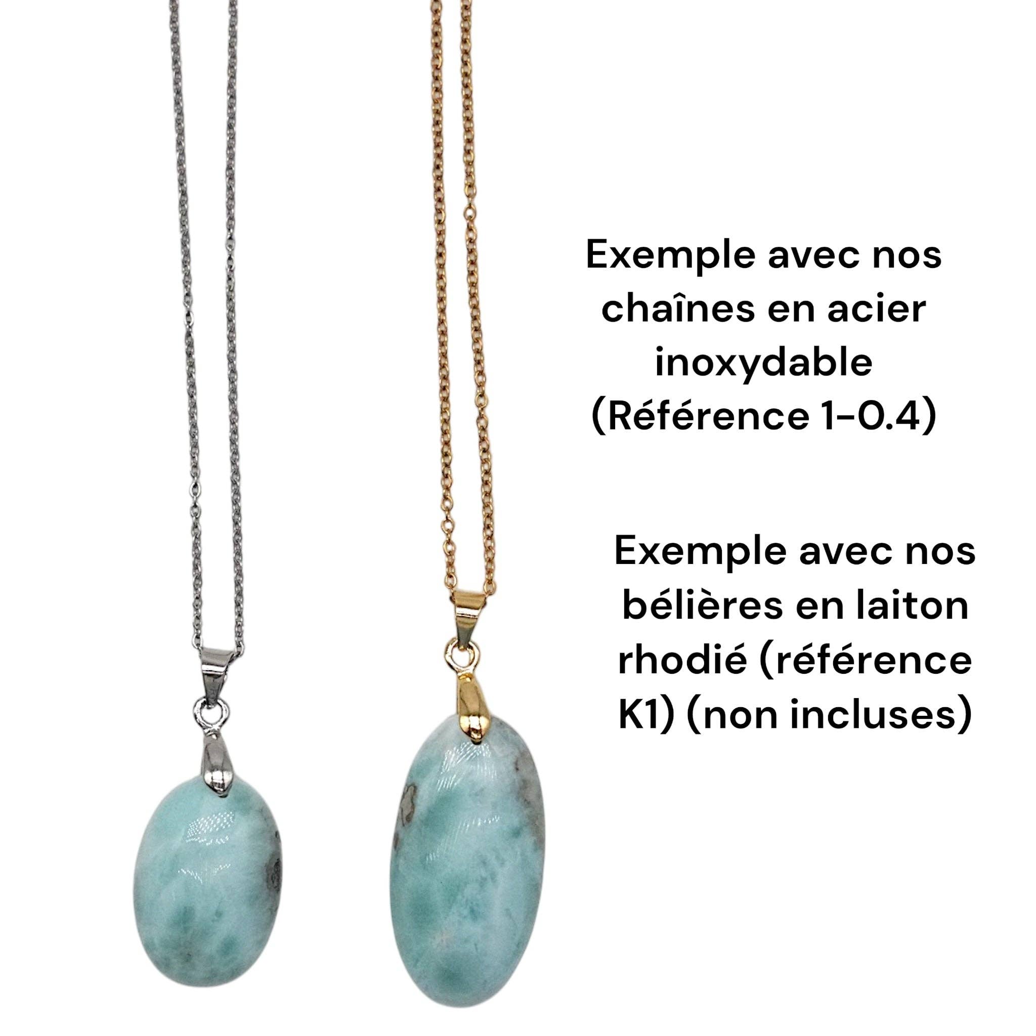 Foliesbijoux - Wholesale Individual Charm/Pendant - Larimar Pendant from the Dominican Republic (random shape) (bail not included)1