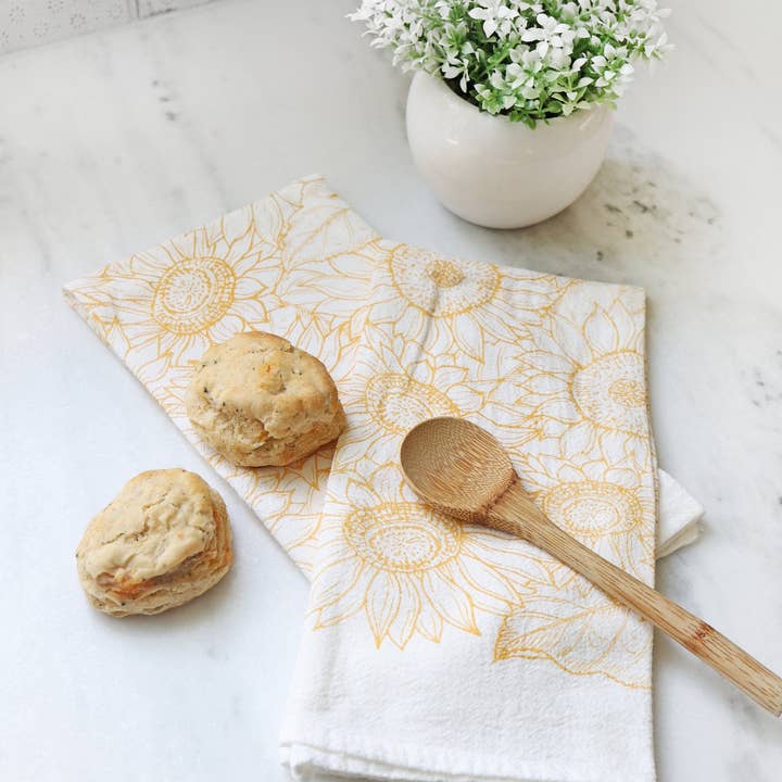 Highland Ridge | Handmade Home Decor - Wholesale Tea Towel - Sunflower Garden Tea Towel3