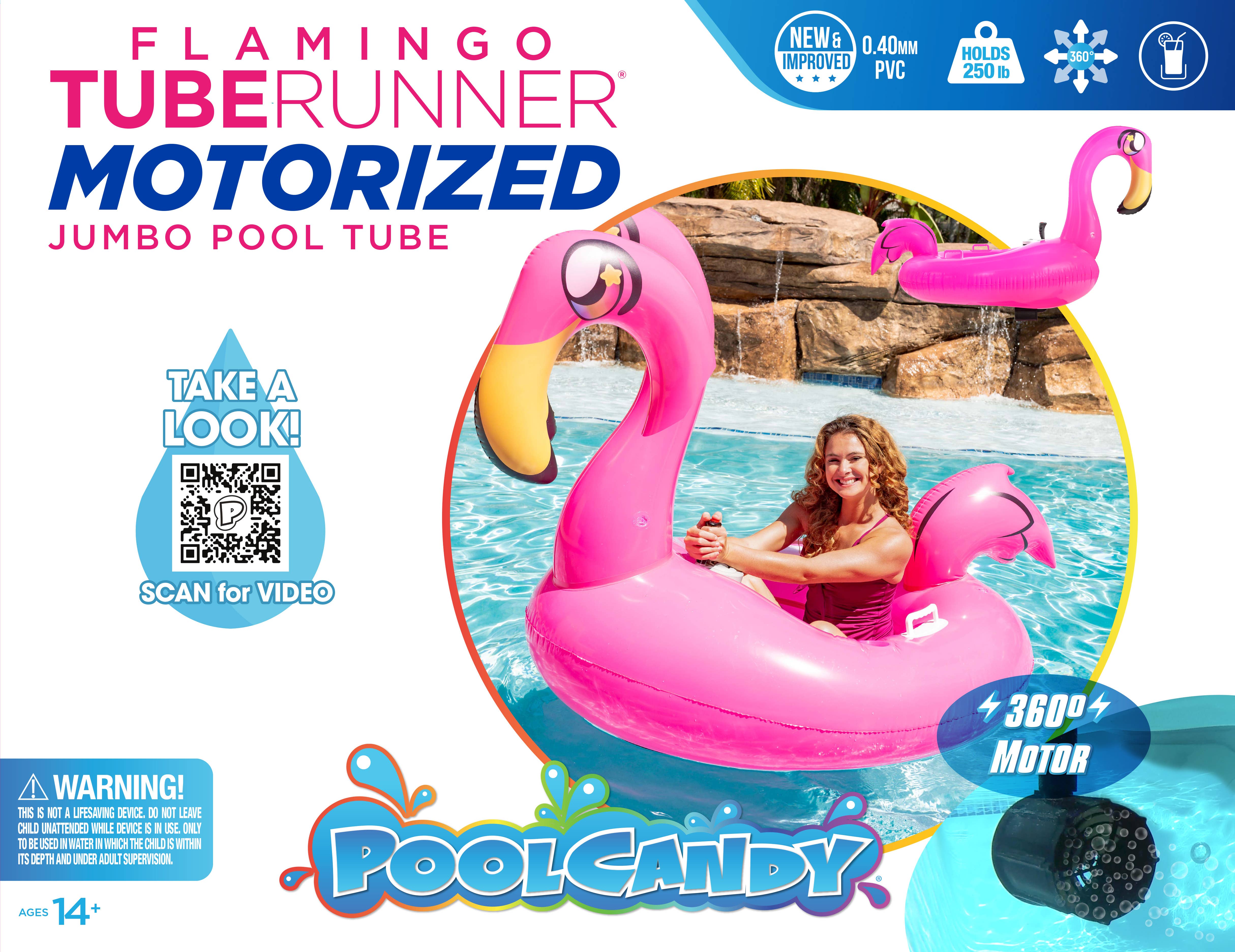 PoolCandy - Wholesale Inflatables - Tube Runner Motorized Flamingo Pool Float Special Edition8
