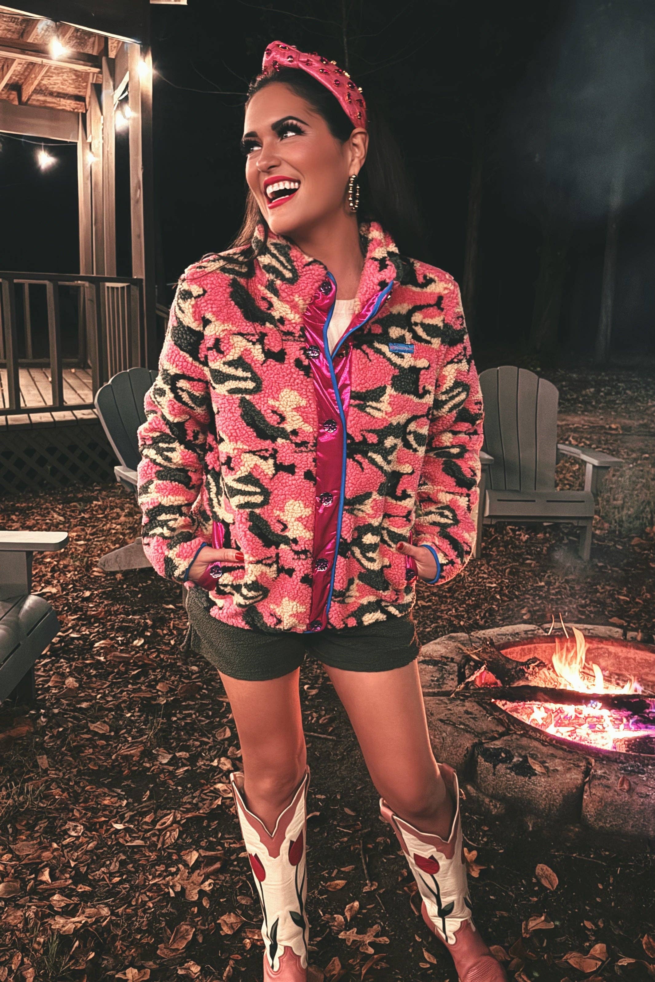 Brianna Cannon – Engroshandel Jakke - Dame – BC Pink Camo Pile Fleecejakke4