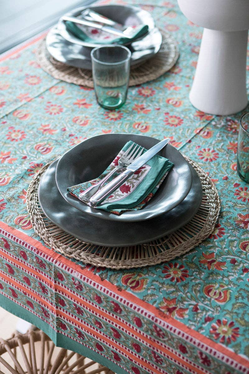 Kapda Casa - Wholesale Tablecloth - Océano Verde: Mantel de Mesa Rectangular 150 x 230 cm3