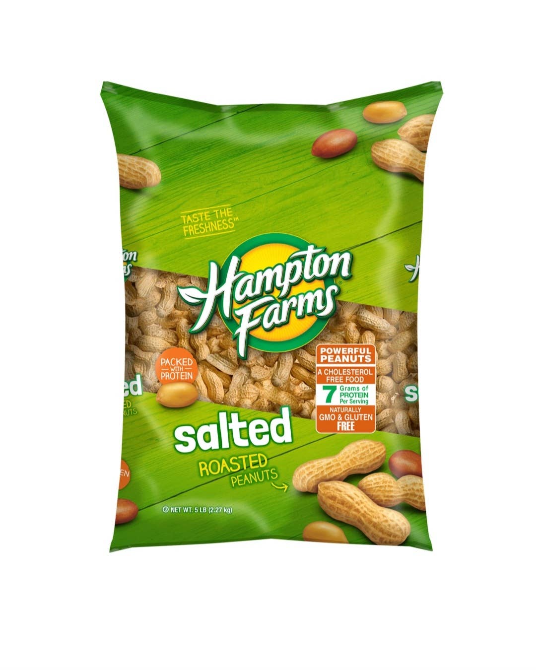Majestic Wholesale - Wholesale Nuts - Hampton Farms Salted In-Shell Peanuts 5lbs