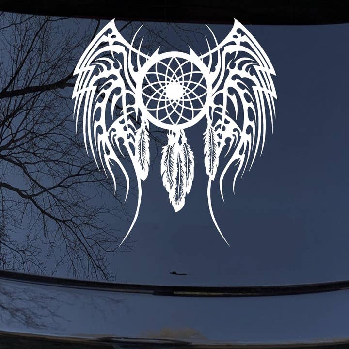 Dreamcatcher with Wings Car Truck Vinyl Decal Sticker for wholesale by Rad Dezigns
