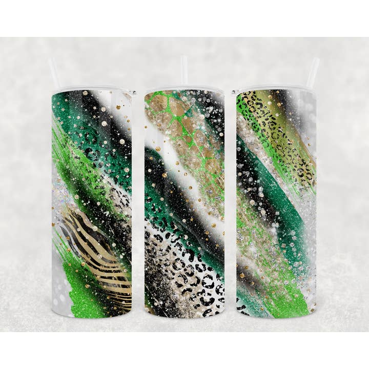 Milkyway Green Safari - 20oz Tumbler for wholesale by Crafted in the Loo, LLC