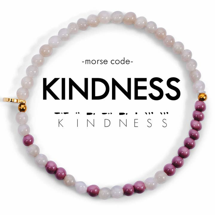 Morse Code Bracelet | KINDNESS for wholesale by ETHICGOODS