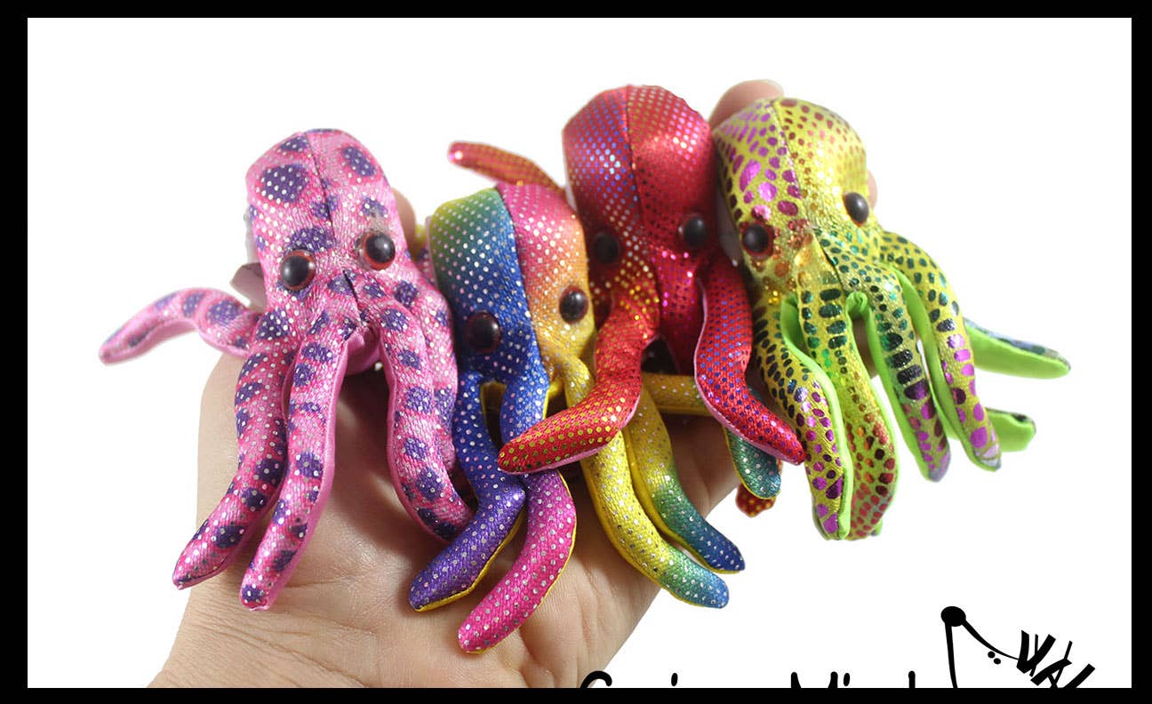 Curious Minds Toys - Vente Peluche – enfant et bébé - 1 jouet animal en forme de pieuvre rempli de sable - sac de sable lourd1