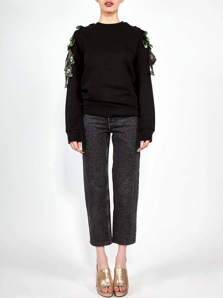 RAG19MEV-PEACOCK SWEAT BLACK for wholesale by Ragyard