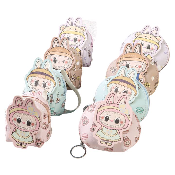 Labulu Coin Purse Keychain Wallet Charm Zipper Mini Backpack Shape for wholesale by Auraquise