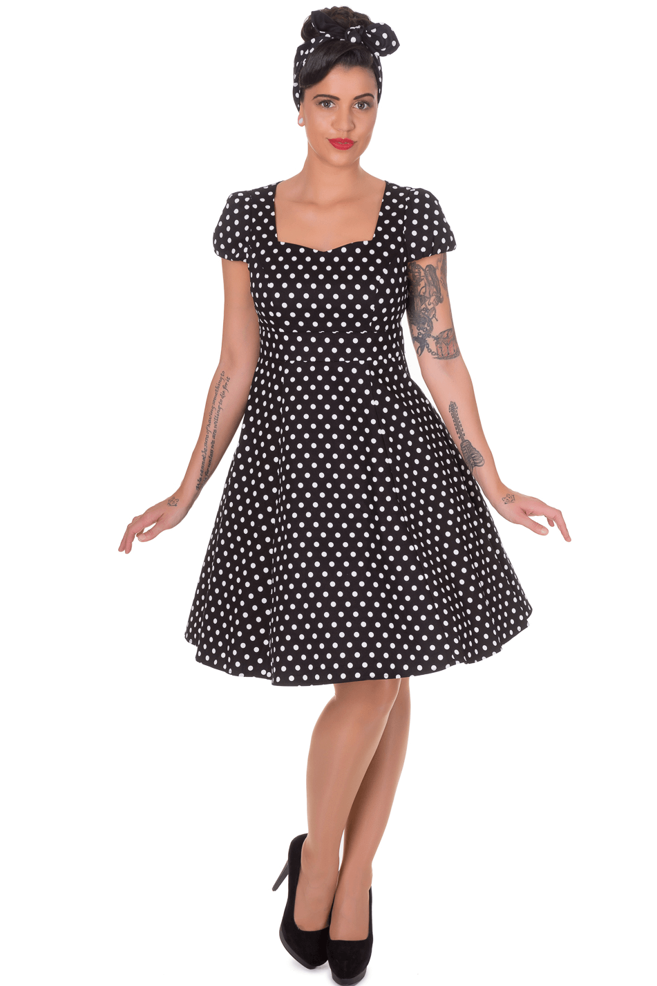 Dolly & Dotty - Wholesale Dress - Women's - Claudia Flirty Fifties Style Dress in Black8