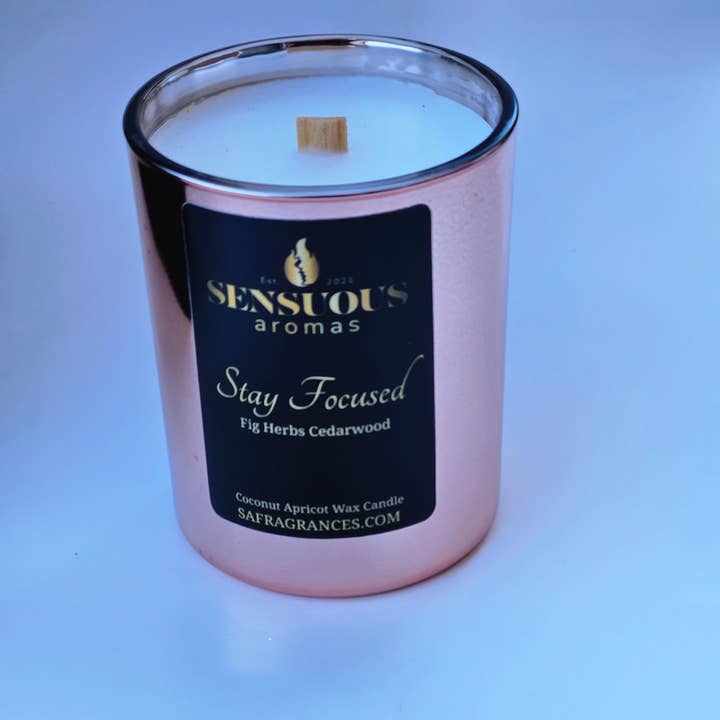 BOUGIE SPA EN CIRE DE NOIX DE COCO ET D'ABRICOT RESTEZ CONCENTRÉ 212 g. pour la vente par Sensuous Aromas LLC