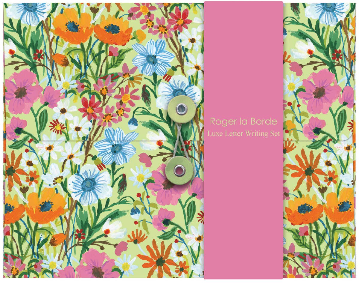 Roger La Borde - Wholesale Stationery/Notecard Set - Flower Field Letter Writing Set  - WS 0701