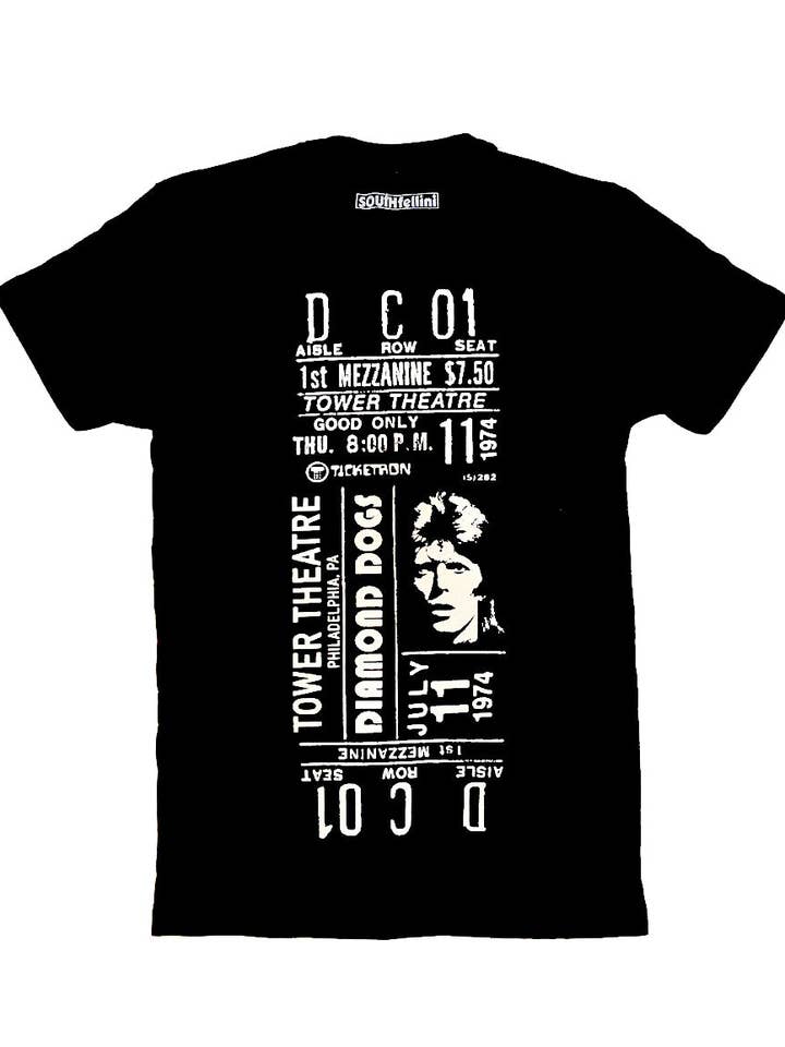 David Bowie Tower Theater Tee for wholesale by South Fellini