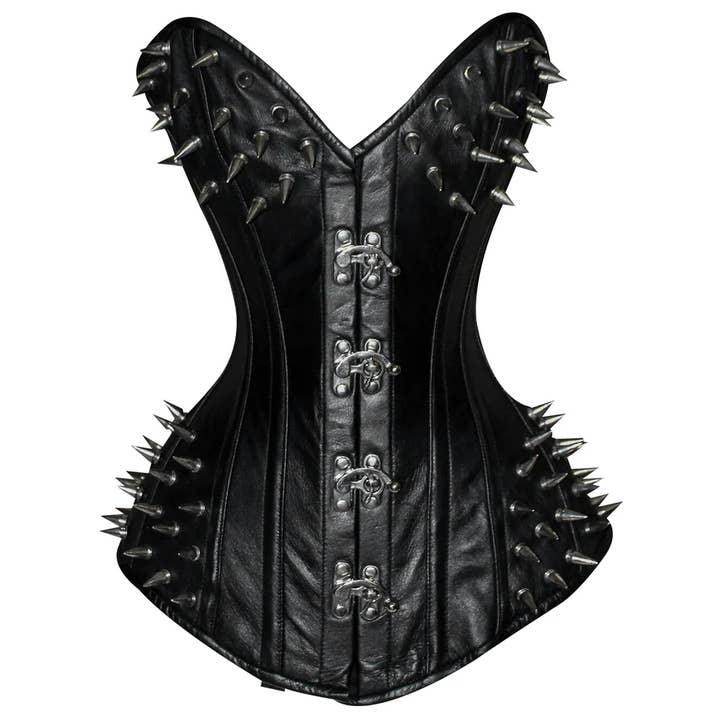 Attire Fashion Club - Wholesale Corset - Women's - Vintage Steampunk Leather Corset with Steel Boning