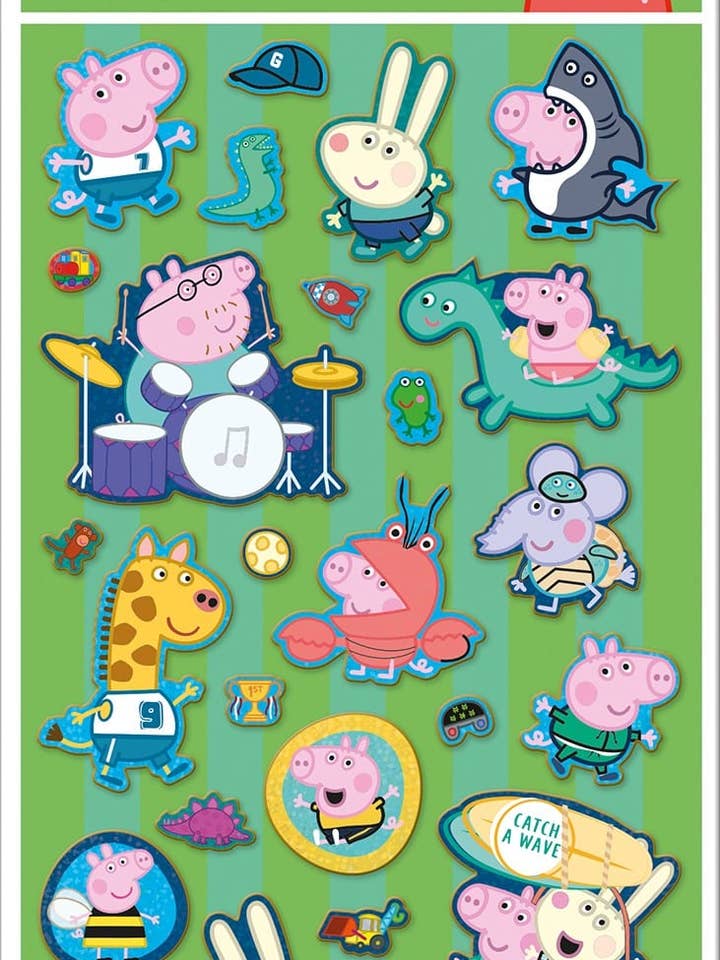 George Big Groene Folie Stickerpakket voor wholesale door Paper Projects Ltd