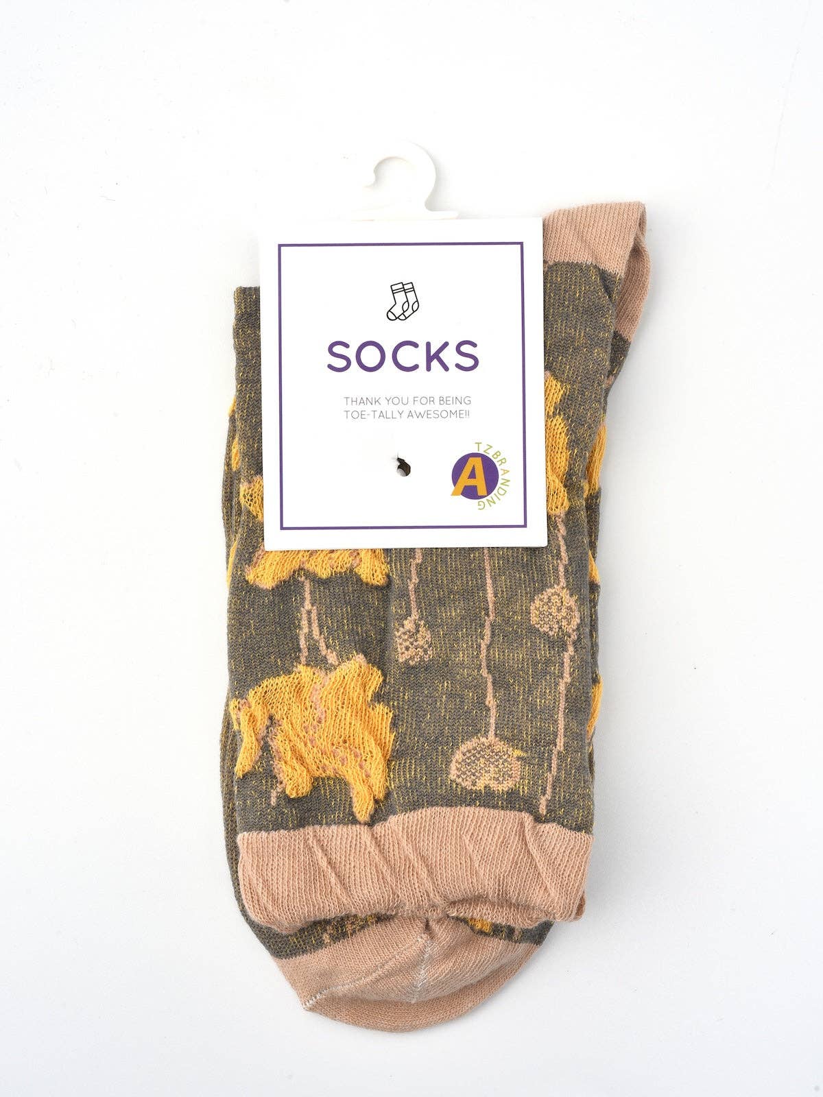 Funkyrel® Atzbranding Limited - Wholesale Socks - Women's - Rufia - Floral Knit Socks - Vintage & Stretchy2