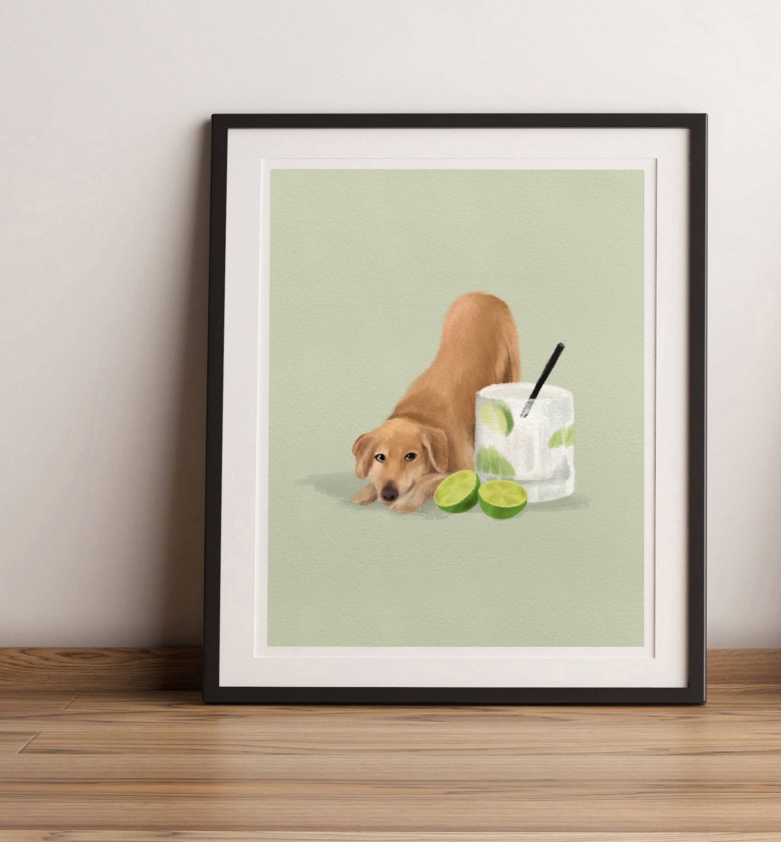 Pawssionate Art - Wholesale Art Print - Gin and Tonic Dog Art Print 3