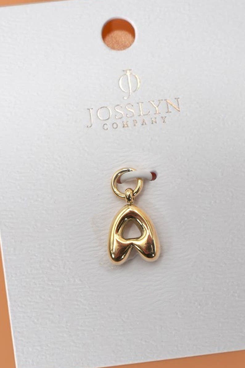 JOSSLYN by wall to wall - Wholesale Individual Charm/Pendant - CHARMS - 18K STAINLESS STEEL TARNISH FREE INITIAL | 40CM10112