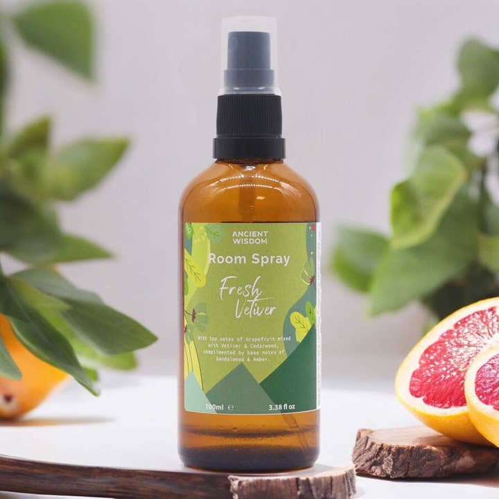 Ancient Wisdom - Wholesale Room & Linen Spray - Summer Room Spray - Fresh Vetiver 100ml