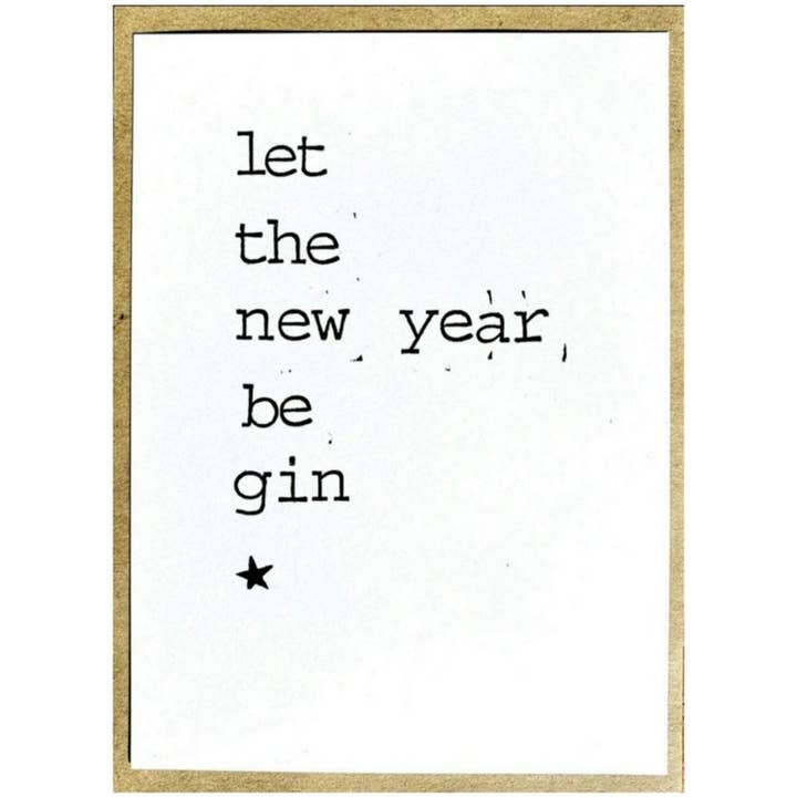 Laat Het Nieuwe Jaar Gin Zijn voor wholesale door By Mar Postcards