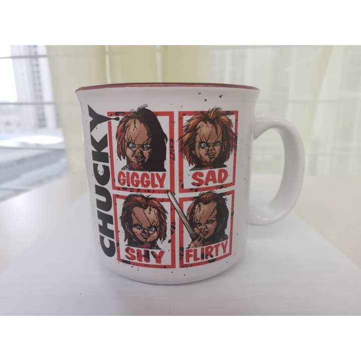 Silver Buffalo - Wholesale Coffee Mug - Chucky Emotions 20oz Ceramic Camper Mug