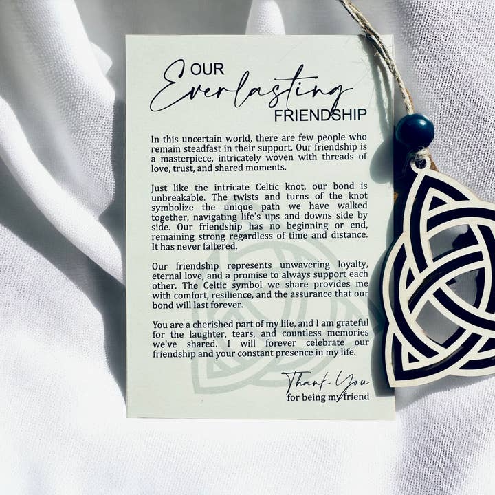 Story Card Collection - Everlasting Friendship Ornament/Car for wholesale by Rag Crazy Creates