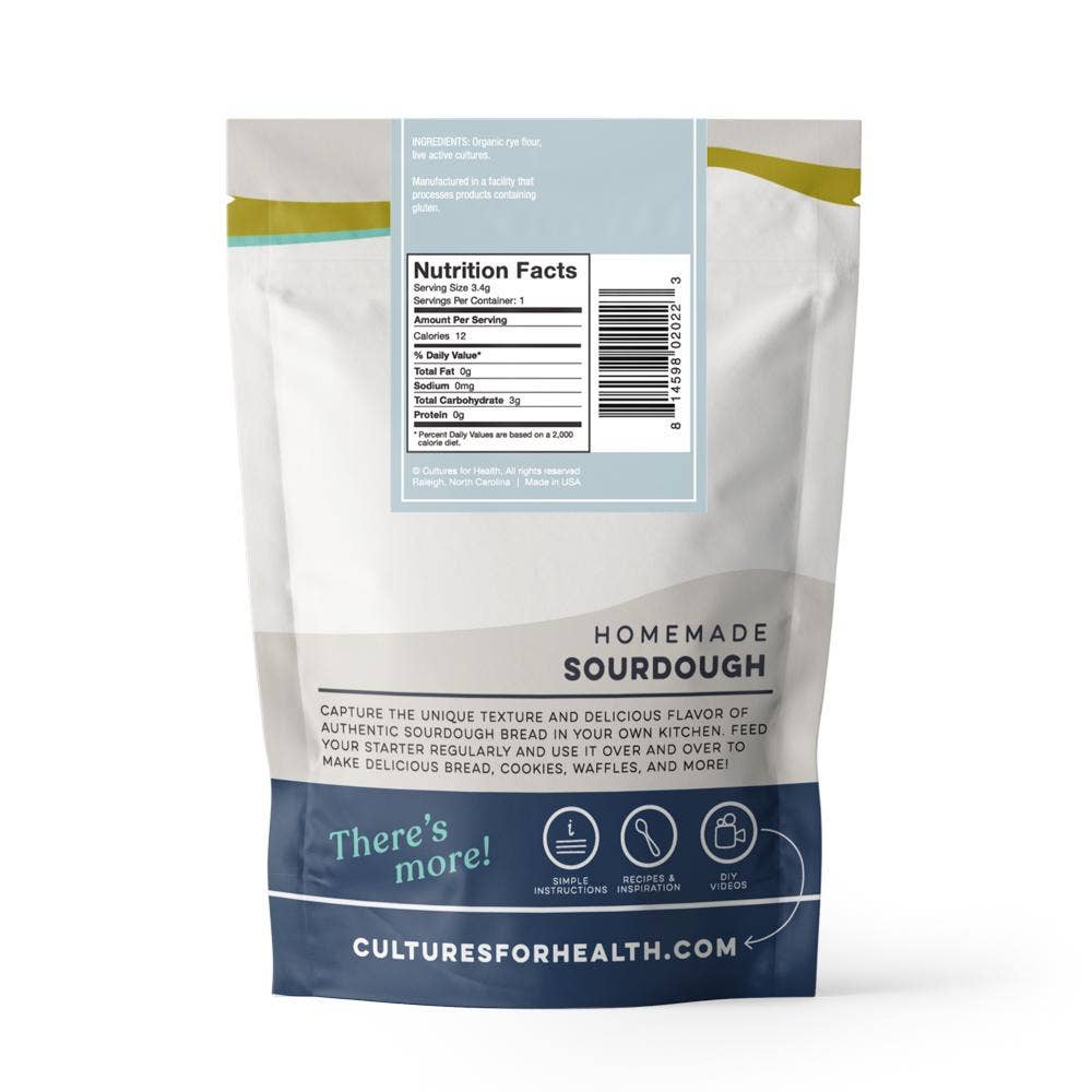 Cultures for Health - Wholesale Bread Mix - Rye Sourdough Starter (8 Count Case Pack)1