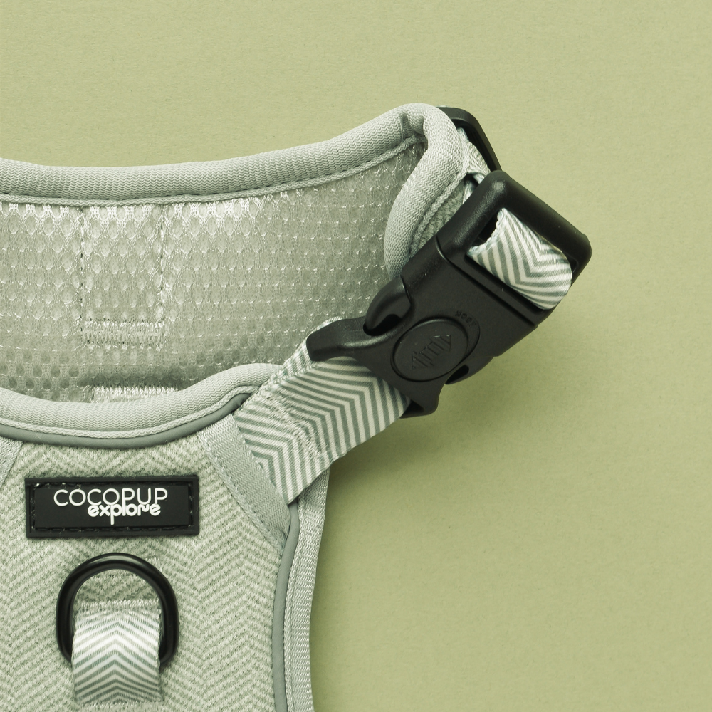 Cocopup London - Wholesale Tuig voor huisdieren - Hond - Verken Harness - Salie Tweed2