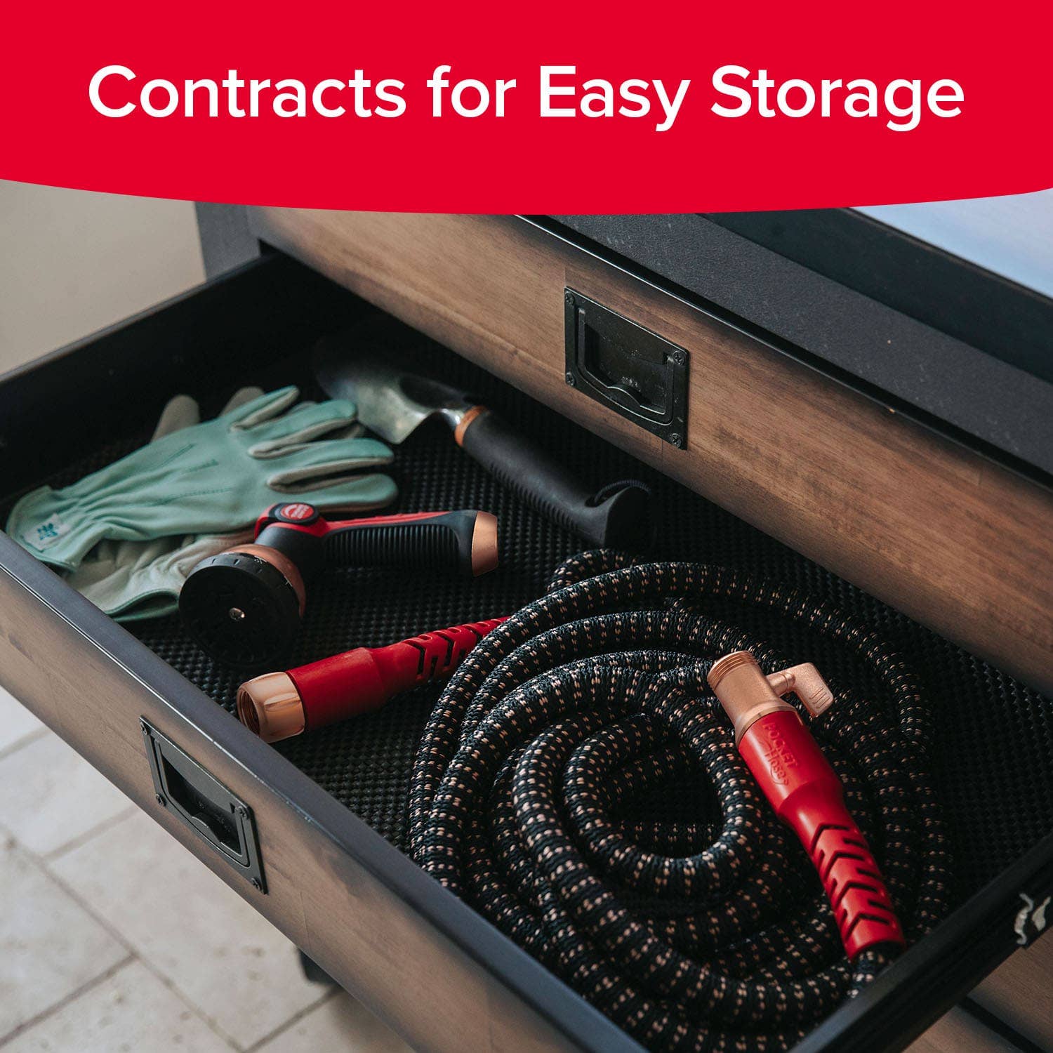 BulbHead - Wholesale Garden Tool - Copper Head w/ Pocket Pivot | Expandable Garden Hose 75 ft9