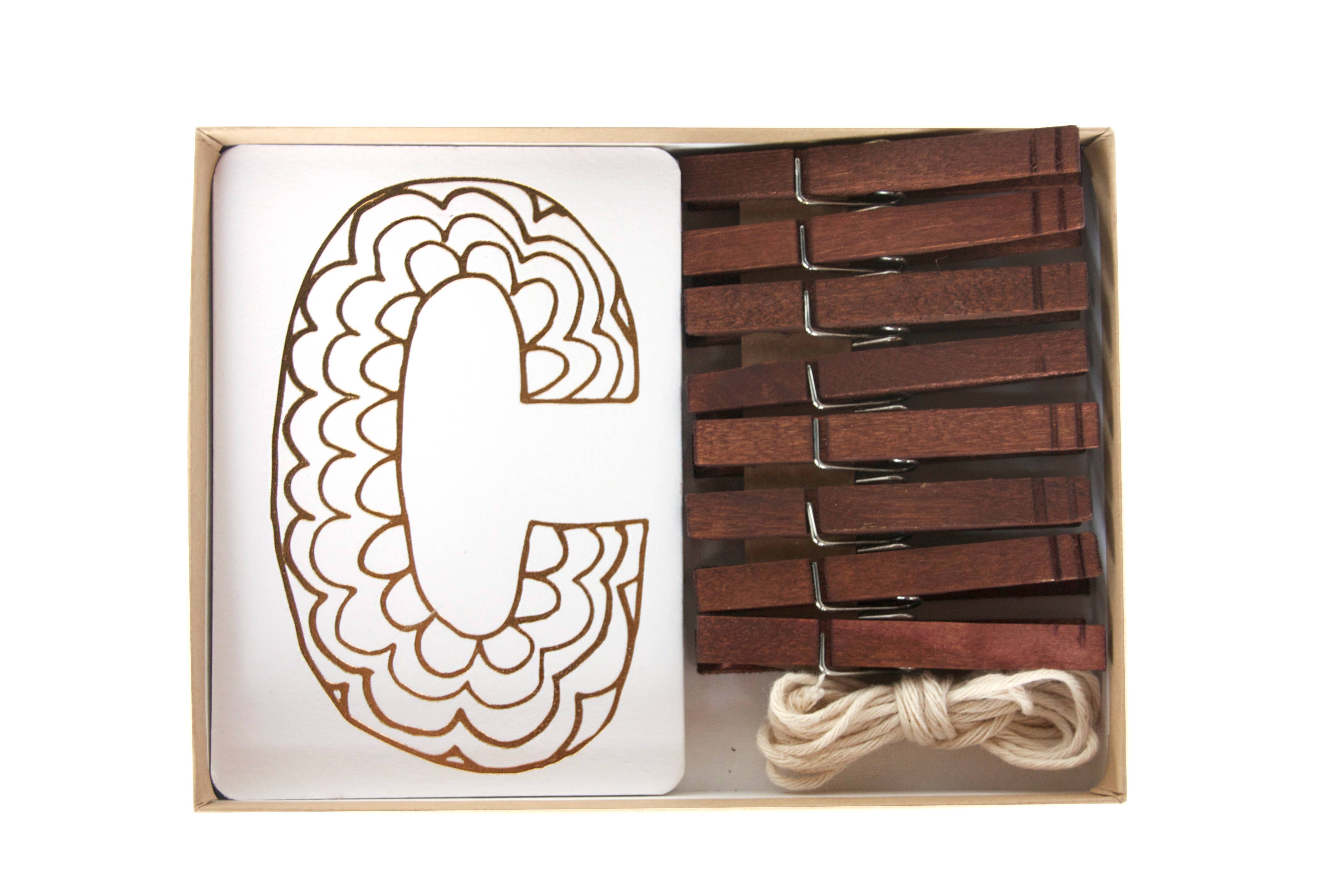 Thimblepress - Wholesale DIY Craft Kit - CONGRATS Gold Foil DIY Banner Kit3