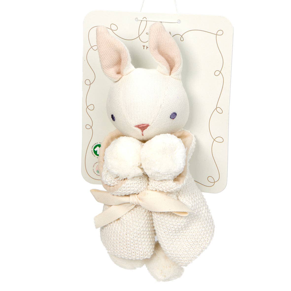 ThreadBear Design UK/EU – Engroshandel Svøbsæt - Baby – Baby Threads Bunny - Økologisk Nusseklud x2 + Gaveæske4