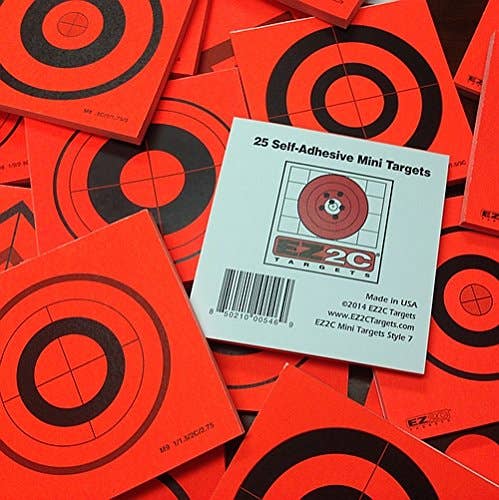 EZ2C Targets - Wholesale Sporting Accessories - 25 EZ2C Mini Shooting Targets Bright Fluorescent Self-Adhesive 3.5"x3.5" (25 count)22