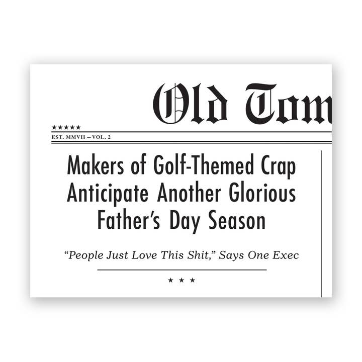 The Mincing Mockingbird - Wholesale Father's Day Card - Golf-Themed Crap Father's Day Greeting Card