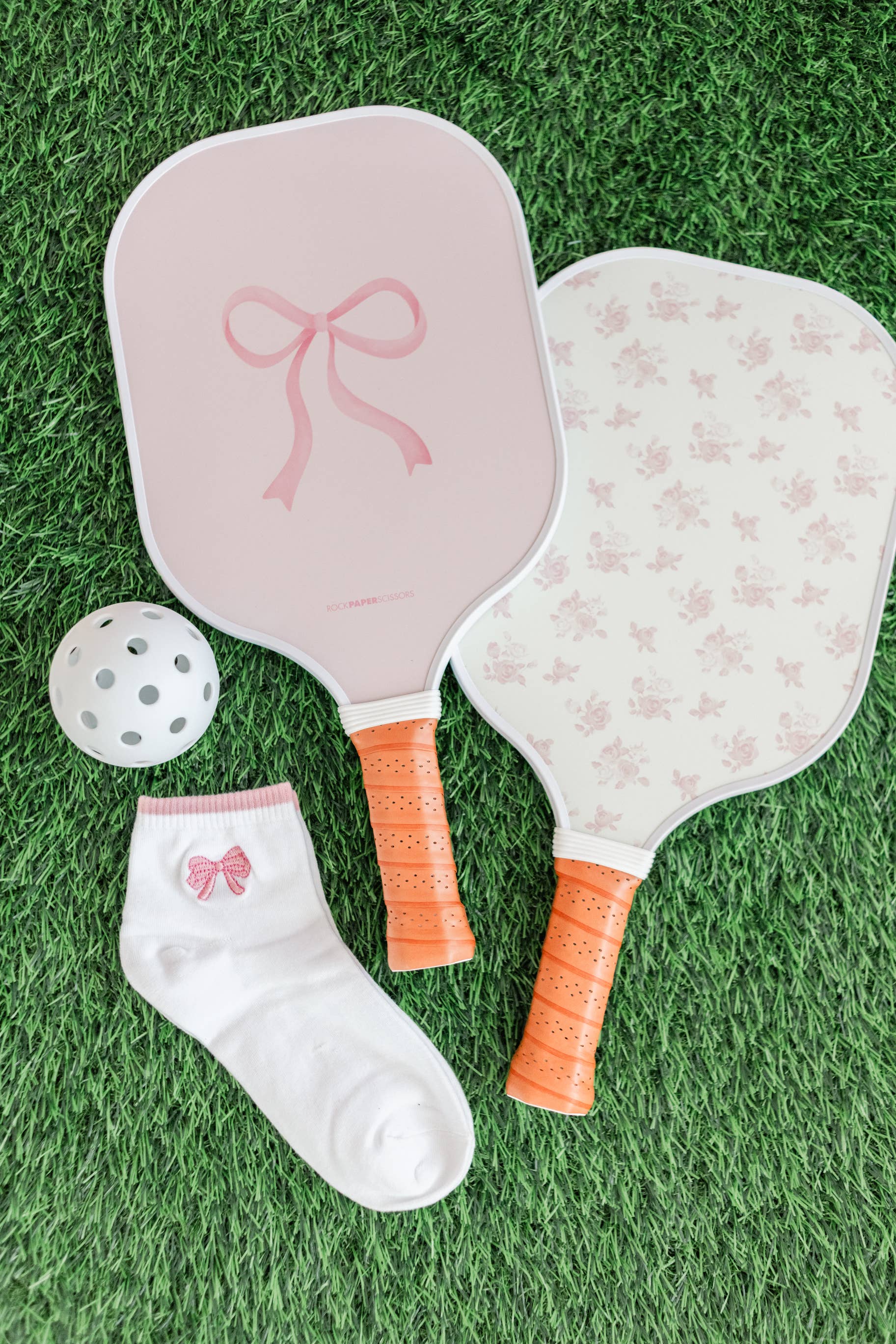 Rock Paper Scissors - Wholesale Sporting accessories - Coquette Pink Bow & Floral Double-Sided Pickleball Paddle4