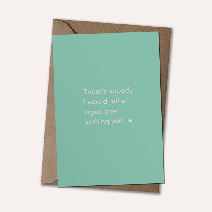 Niemand met wie ik liever ruzie zou maken - Vriendschapskaart, Valentijnsdag voor wholesale door Pixel & Bloom
