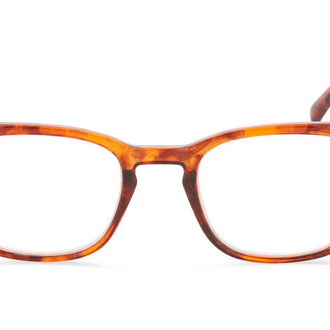 Gafas cuadradas Morgan - Amber Tort para venta al por mayor de Retropeepers Ltd