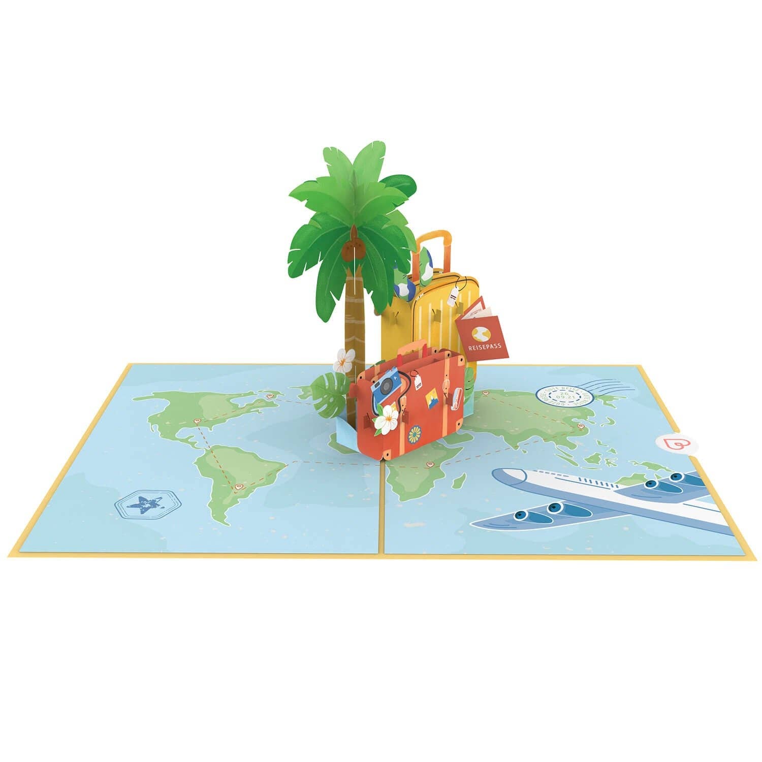 papercrush – Engroshandel Hverdagshilsen kort – God rejse pop-op kort | 3D lykønskningskort2