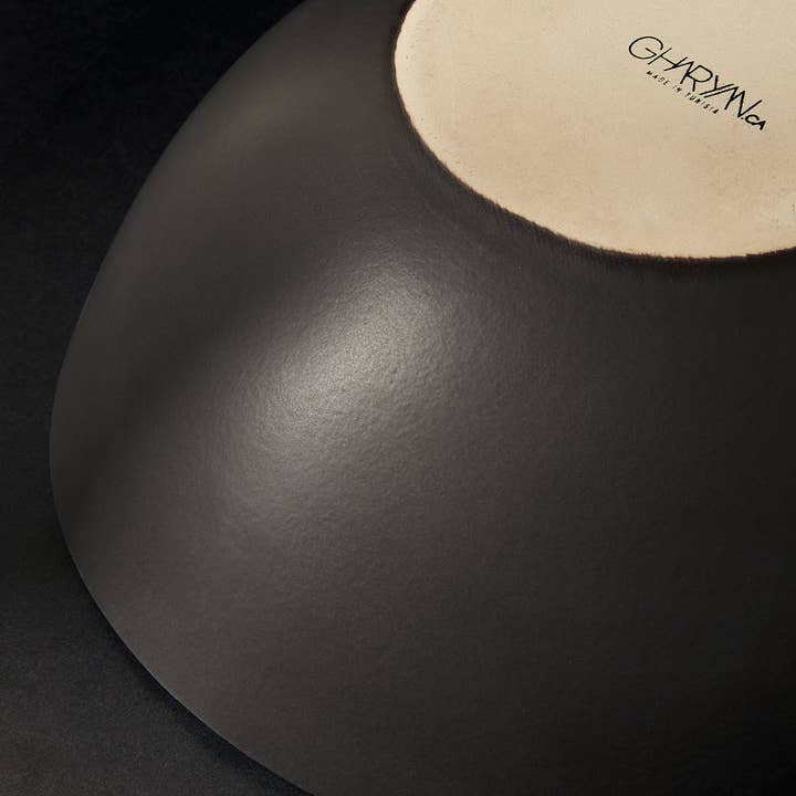 GHARYAN Stoneware & Olive Wood Tableware | Ships from USA - Vendita all'ingrosso Insalatiera - Ciotola da portata in gres fatta a mano | Dadasi 11,8"9