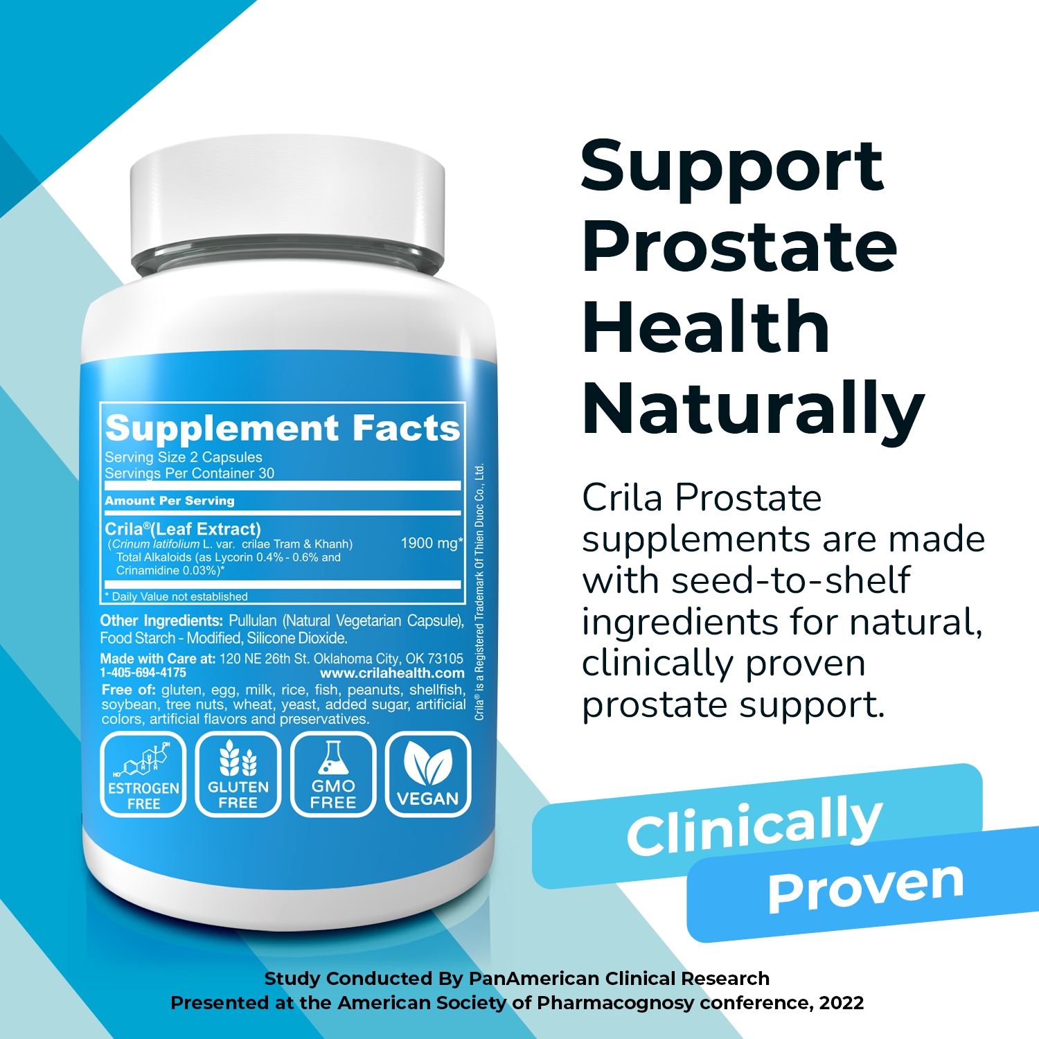Crila Health - Wholesale Oral Supplement/Vitamin - Crila® 60ct - For Prostate Health3