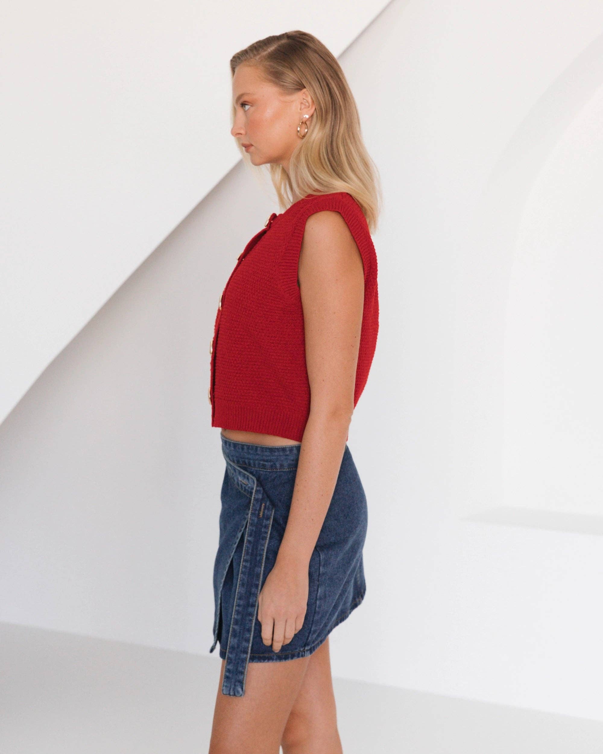 Global Fashion House - Wholesale Sweater Vest - Women's - SARI SHELL KNIT VEST6